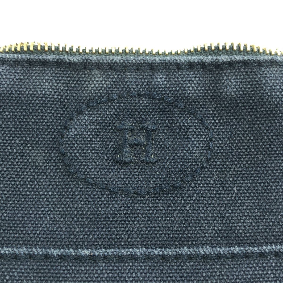 HERMES / エルメス | ボリード キャンバス ポーチ | ネイビー