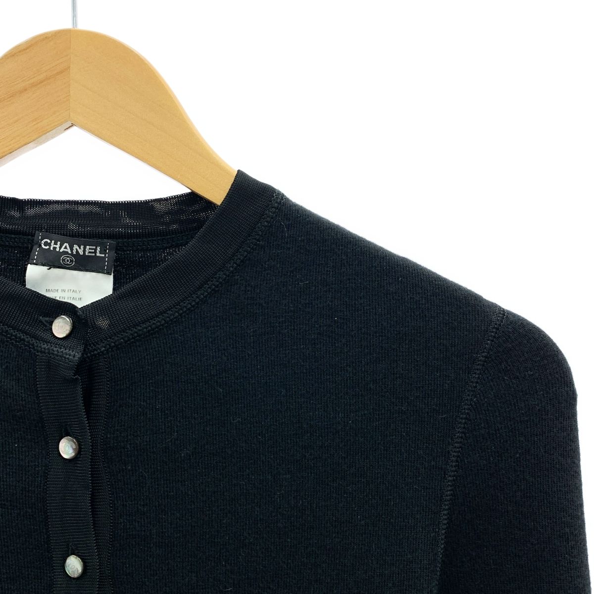 CHANEL / シャネル | カシミヤ シルク ココマークボタン ヘンリー