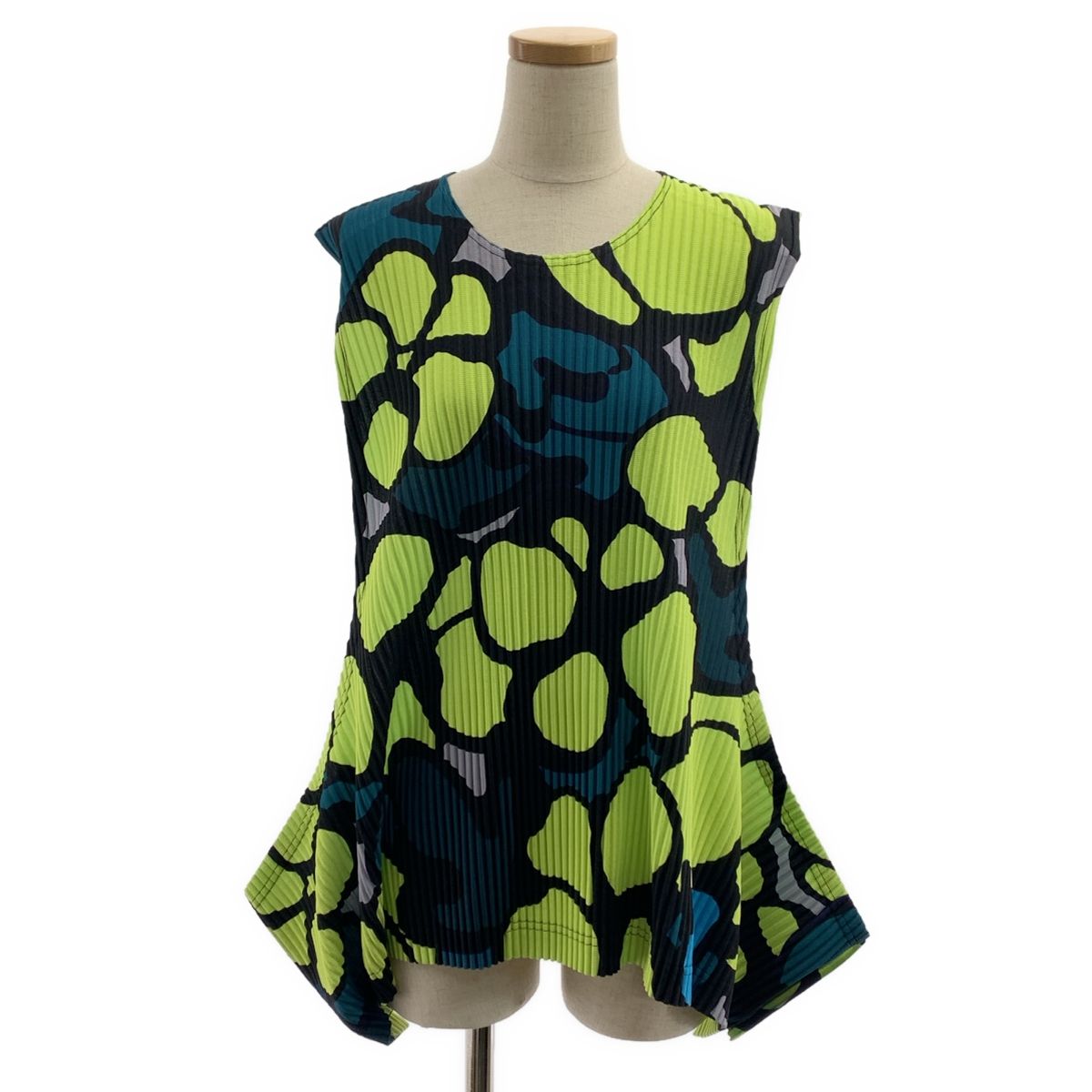 HOMME PLISSE ISSEY MIYAKE オムプリッセイッセイミヤケ 2025SS Cotton Bolls ノースリーブ サイドボタン トップス ブラック イエロー グリーン メンズ