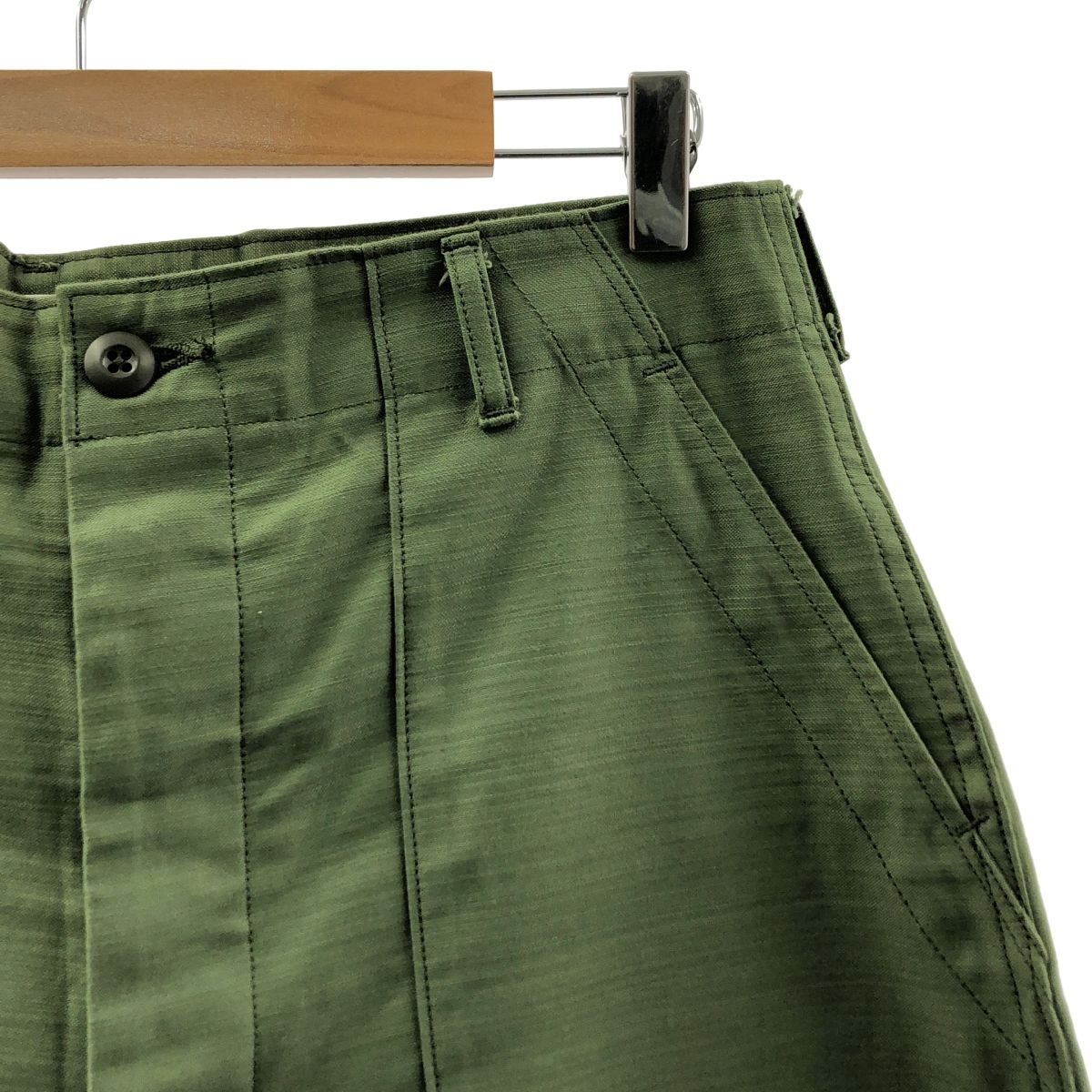 CIOTA シオタ スビンコットンムラ糸バックサテンベイカーパンツ 5 カーキ メンズ