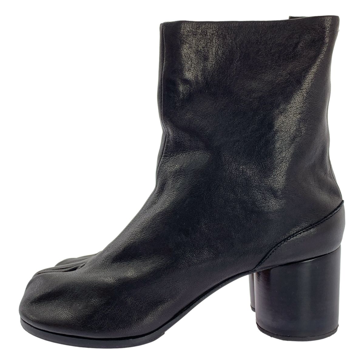 Maison Margiela メゾンマルジェラ 2025 SS TABI ANKLE BOOTS H 60 レザー 足袋 アンクル ブーツ 38 ブラック レディース