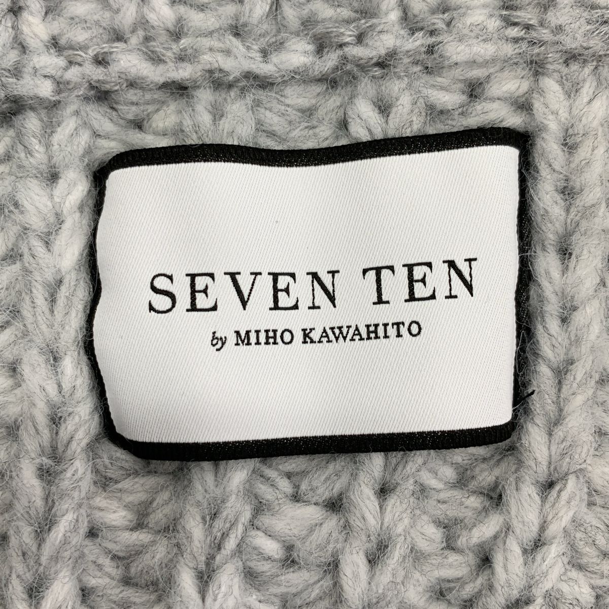 SEVEN TEN by MIHO KAWAHITO ホワイトパールニット seven tenパールネックタートルニット(オフホワイト)S - メルカリ