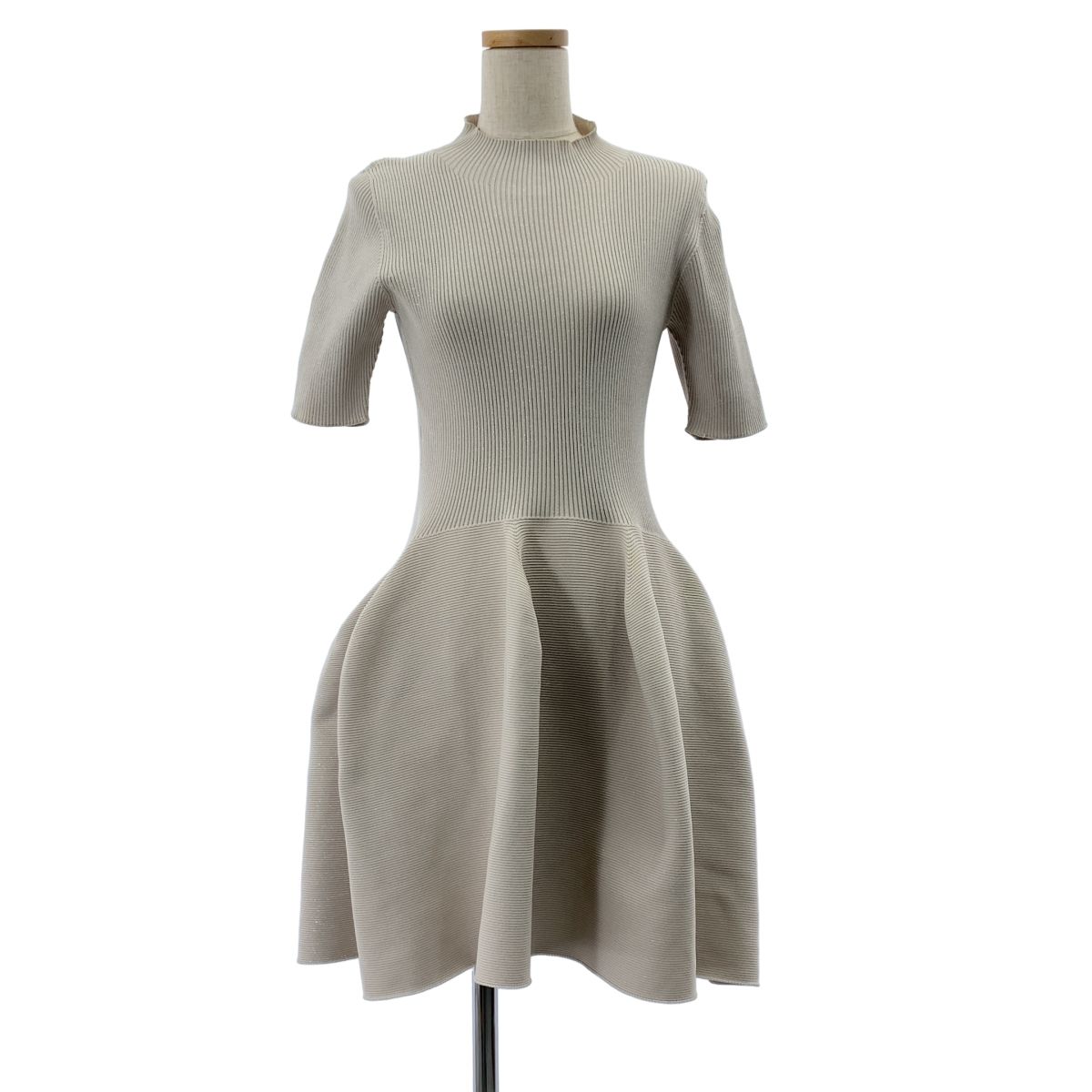 CFCL / シーエフシーエル | POTTERY GLITTER SHORT SLEEVE MINI DRESS ミニドレス ワンピース | 1 | LIGHT BEIGE-SILVER | レディース