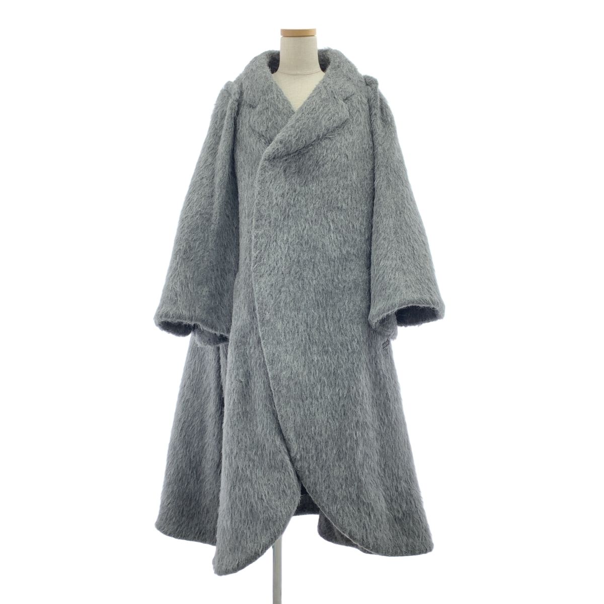 COMME des GARCONS COMME des GARCONS コムコム 2025AW ウール混 シャギー コンシール フロントコート S グレー レディース