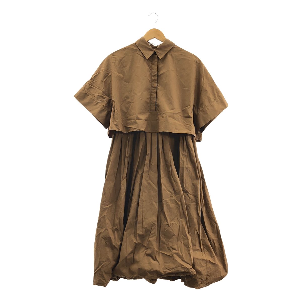 JIL SANDER / ジルサンダー | コットン タック シャツ ワンピース | 34