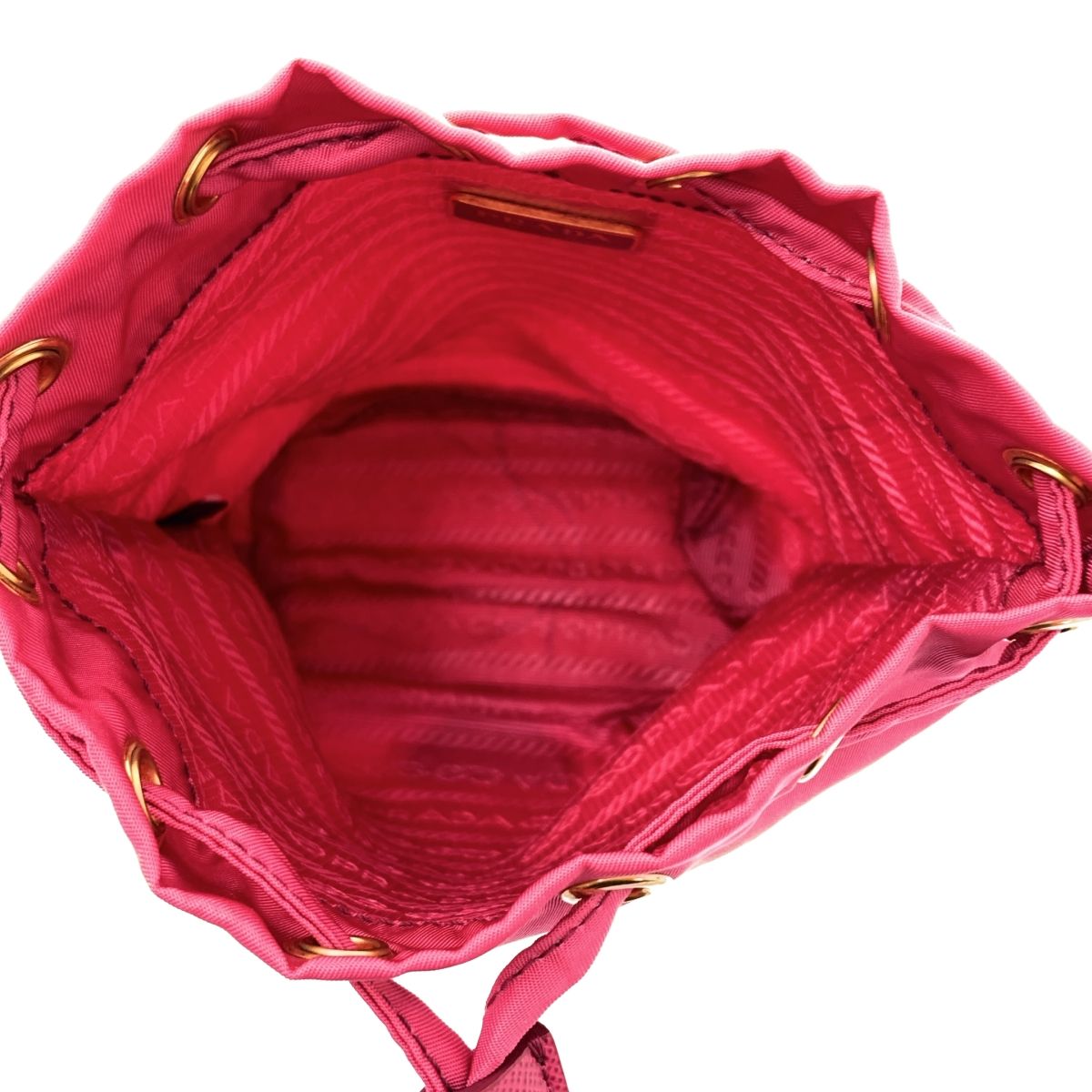  PRADA プラダ ナイロン ポーチ 巾着 ピンク ゴールド レディース その他 バッグ