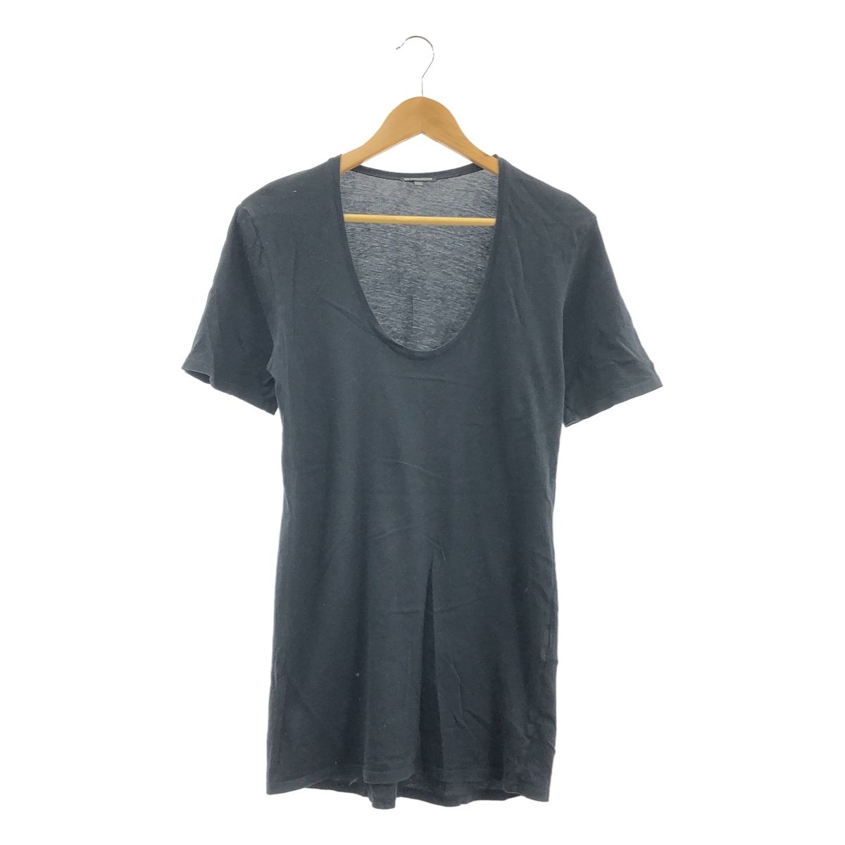 ANN DEMEULEMEESTER アンドゥムルメステール コットン オーバーシルエット Tシャツ カットソー XXS ブラック メンズ