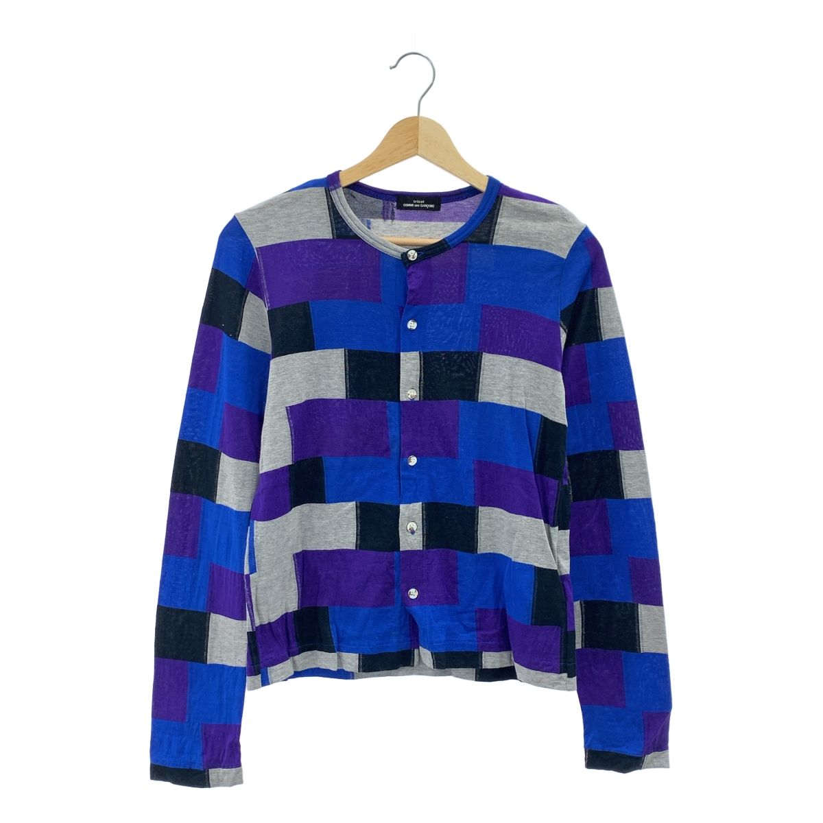 トリココムデギャルソン 変形 コットンカーディガン フリル スウェット生地 トリココムデギャルソン 変形 コットンカーディガン フリル スウェット