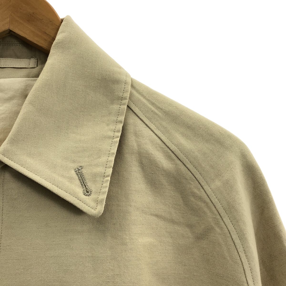 【美品】  calmlence / カームレンス | COAT 004 Balmacaan Coat Nanako Cloth コットン シルク リネン ステンカラーコート | 1 | ライトベージュ | メンズ 美品】 calmlence / カームレンス | COAT 004 Balmacaan Coat Nanako