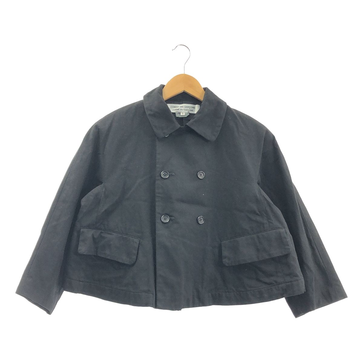 COMME des GARCONS COMME des GARCONS コムコム 2013SS コットン ダブル ショートジャケット S ブラック レディース