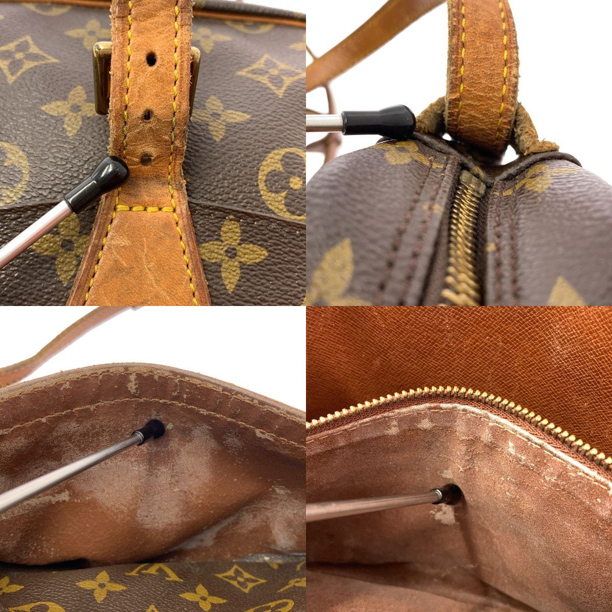  Louis Vuitton ルイヴィトン ジュヌフィーユGM モノグラム レザー ショルダーバッグ ブラウン レディース メッセンジャーバッグ ショルダーバッグ