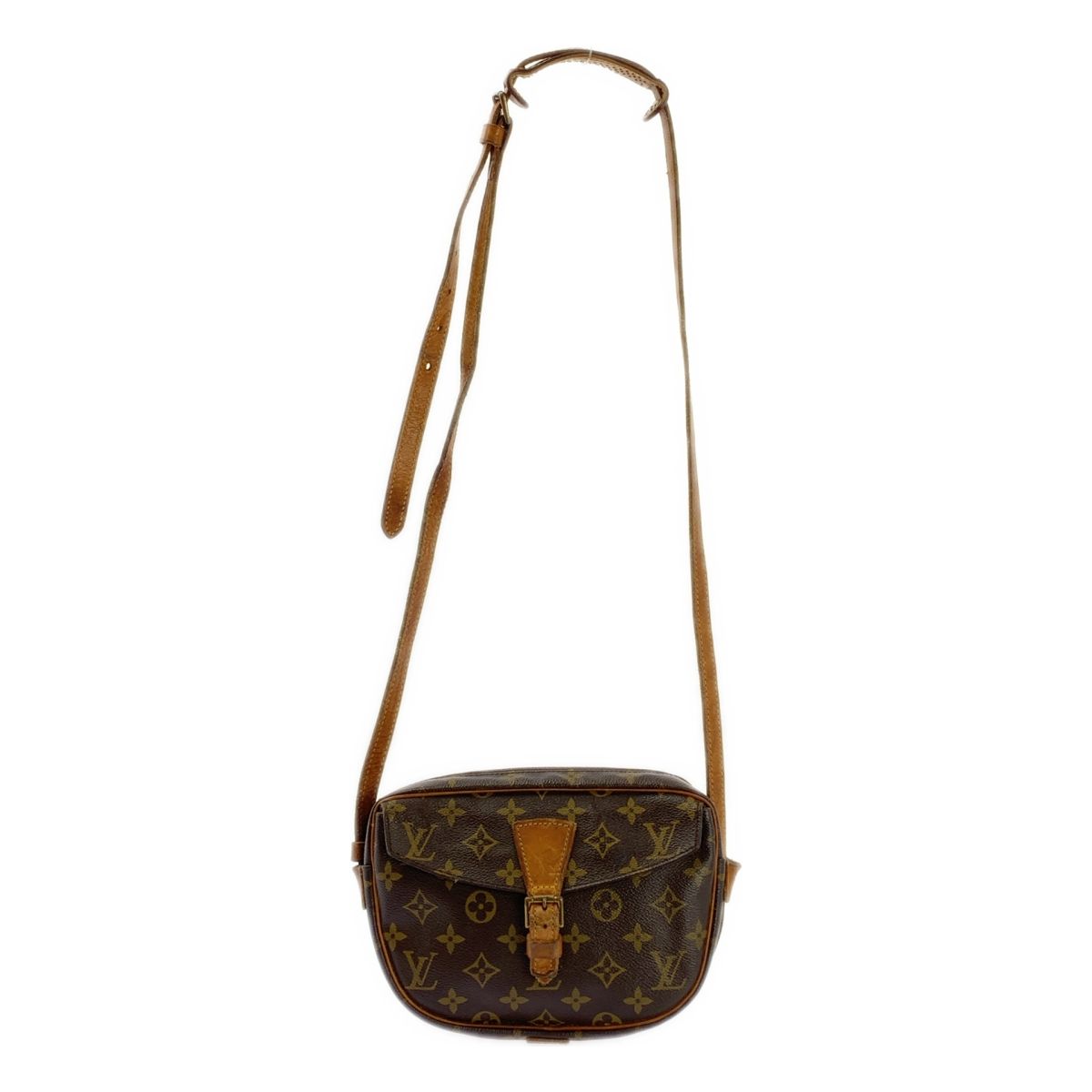 Louis Vuitton ルイヴィトン ジュヌフィーユGM モノグラム レザー ショルダーバッグ ブラウン レディース