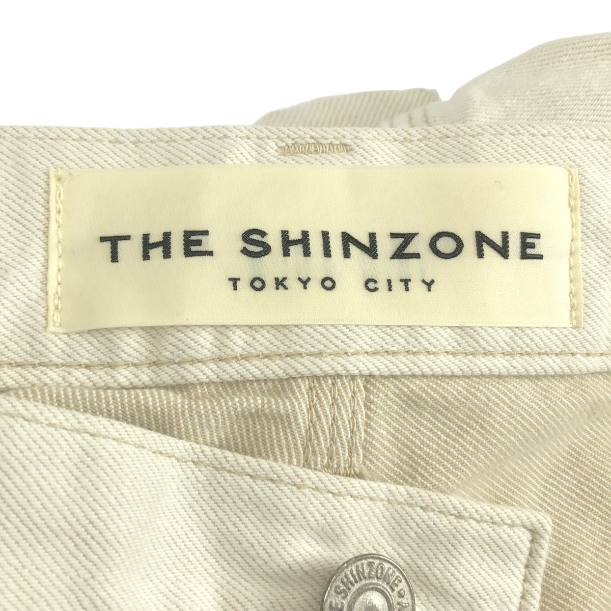 Shinzone シンゾーン TOOL DENIM PANTS ホワイトデニム パンツ 34 エクリュ レディース GINKGOPHARMACY_COM