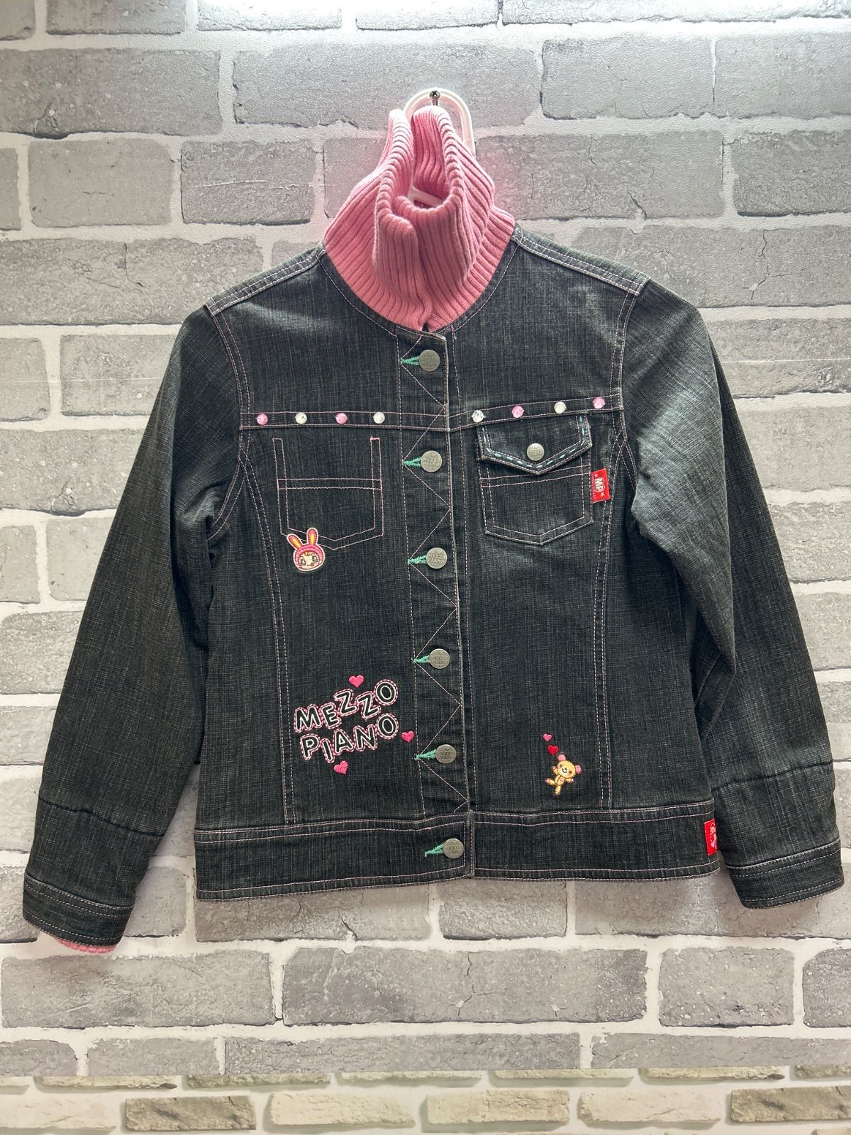 F9-99 mezzo piano サイズS デニムジャケット 黒色 レディース