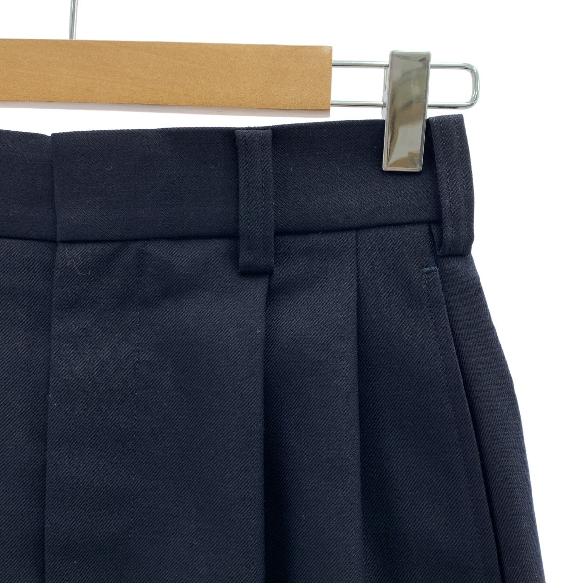 oblada オブラダ OFFICER SKIRT ウール混 オフィサースカート XS ネイビー レディース