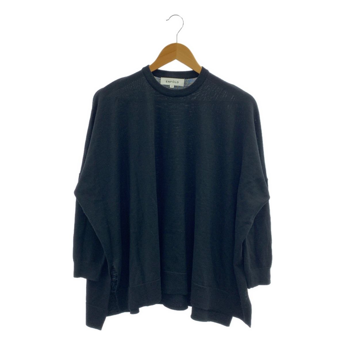 ENFOLD / エンフォルド | ウール ハイゲージ ワイド プルオーバー