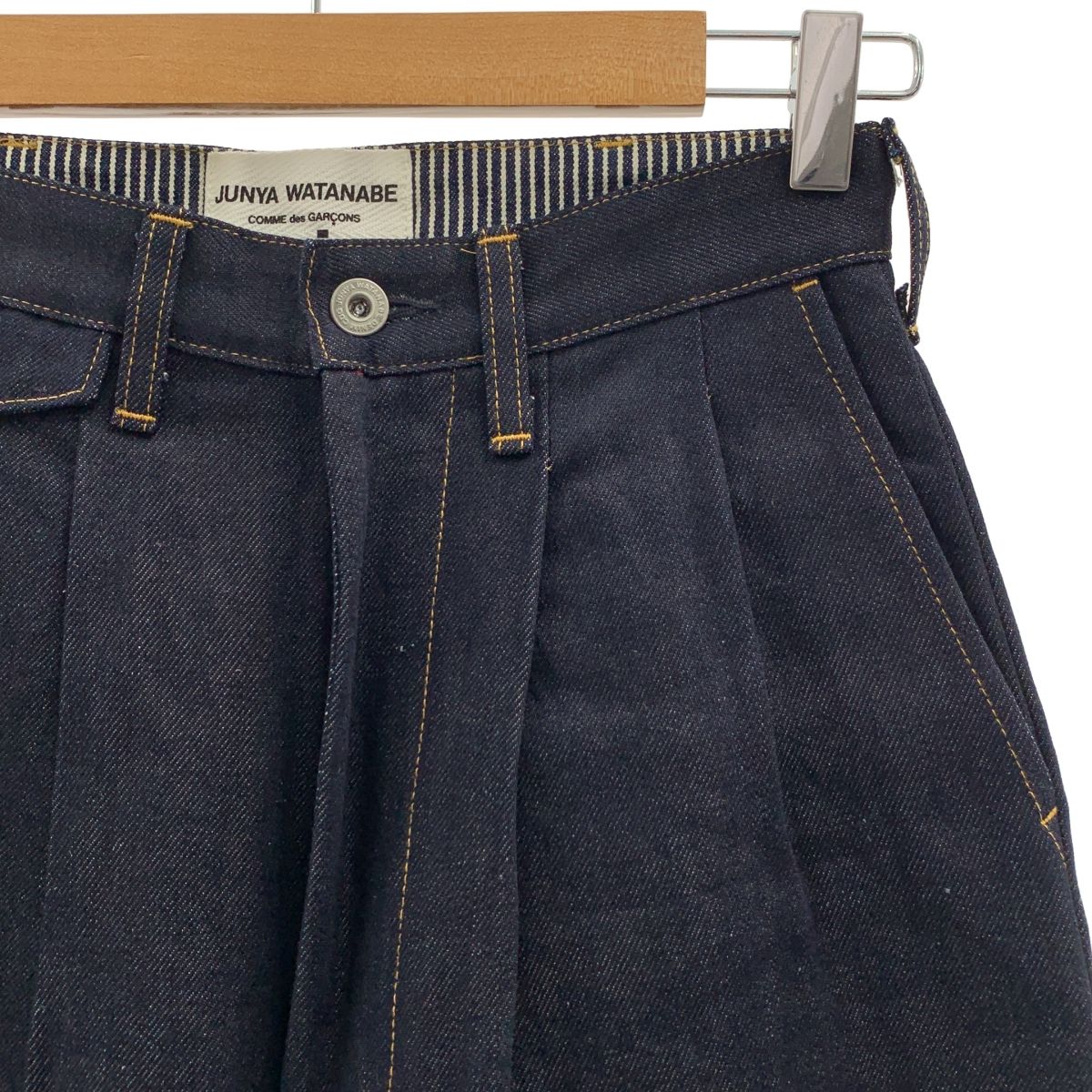JUNYA WATANABE COMME des GARCONS ジュンヤワタナベ 2020AW 2タック ワイドデニムパンツ XS インディゴ レディース
