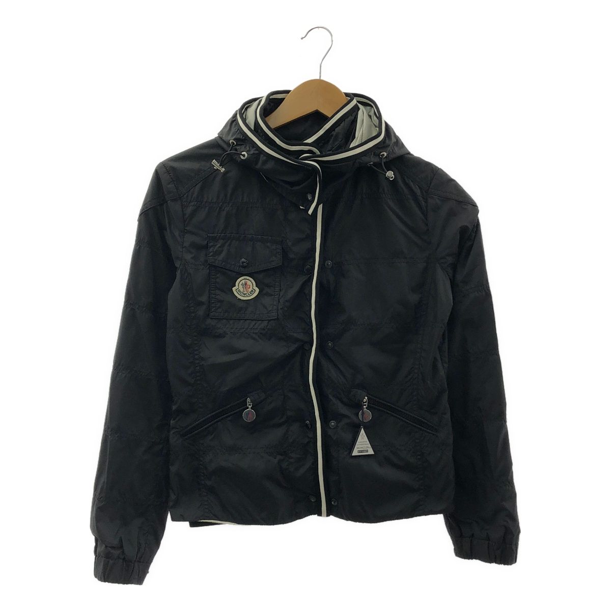 MONCLER モンクレール LOBELIA ロベリア ナイロン フーデッドジャケット 0 ブラック レディース