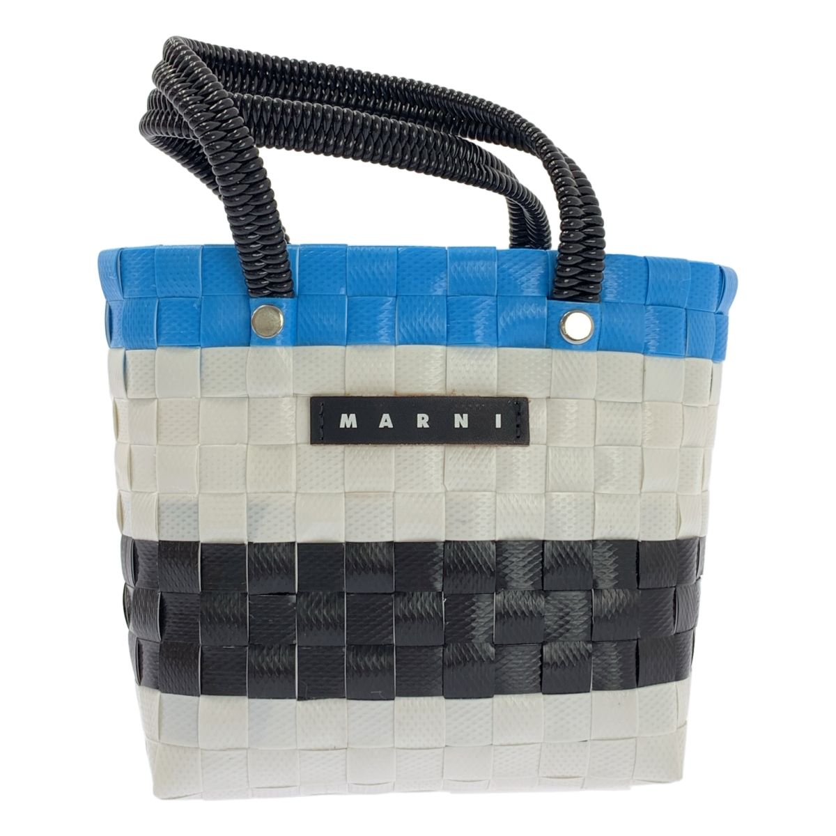MARNI マルニ MICRO BASKET BAG ミニ バスケット バッグ ホワイト ライトブルー ブラック レディース