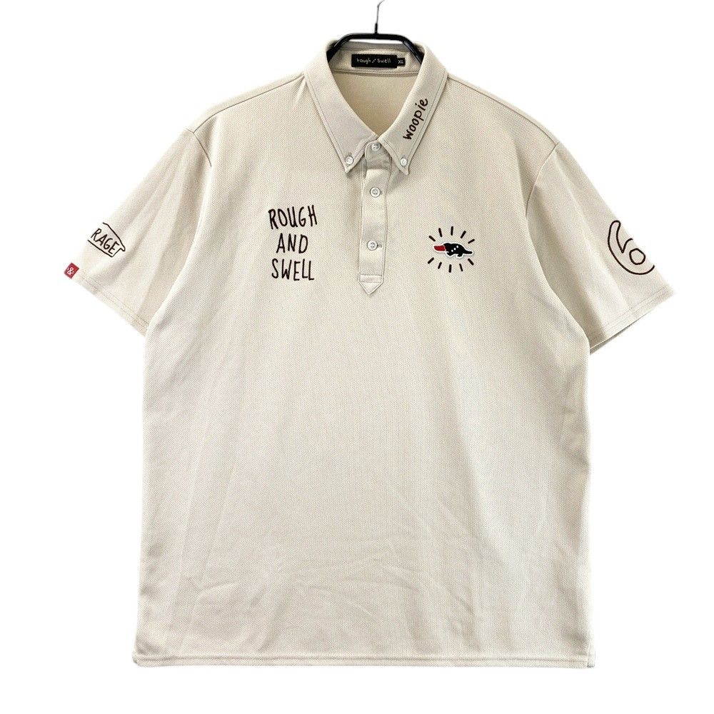 サイズ XL ROUGH-SWELL ラフアンドスウェル 半袖ポロシャツ ベージュ系 240101542778 ゴルフウェア メンズ ストスト