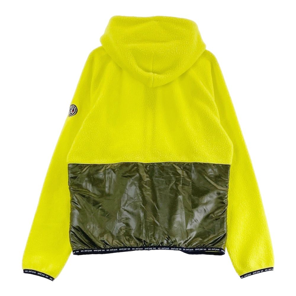 サイズ M AND PER SE アンパスィ 蓄熱 長袖ジップ フリースジャケット イエロー系 ゴルフウェア レディース ストスト