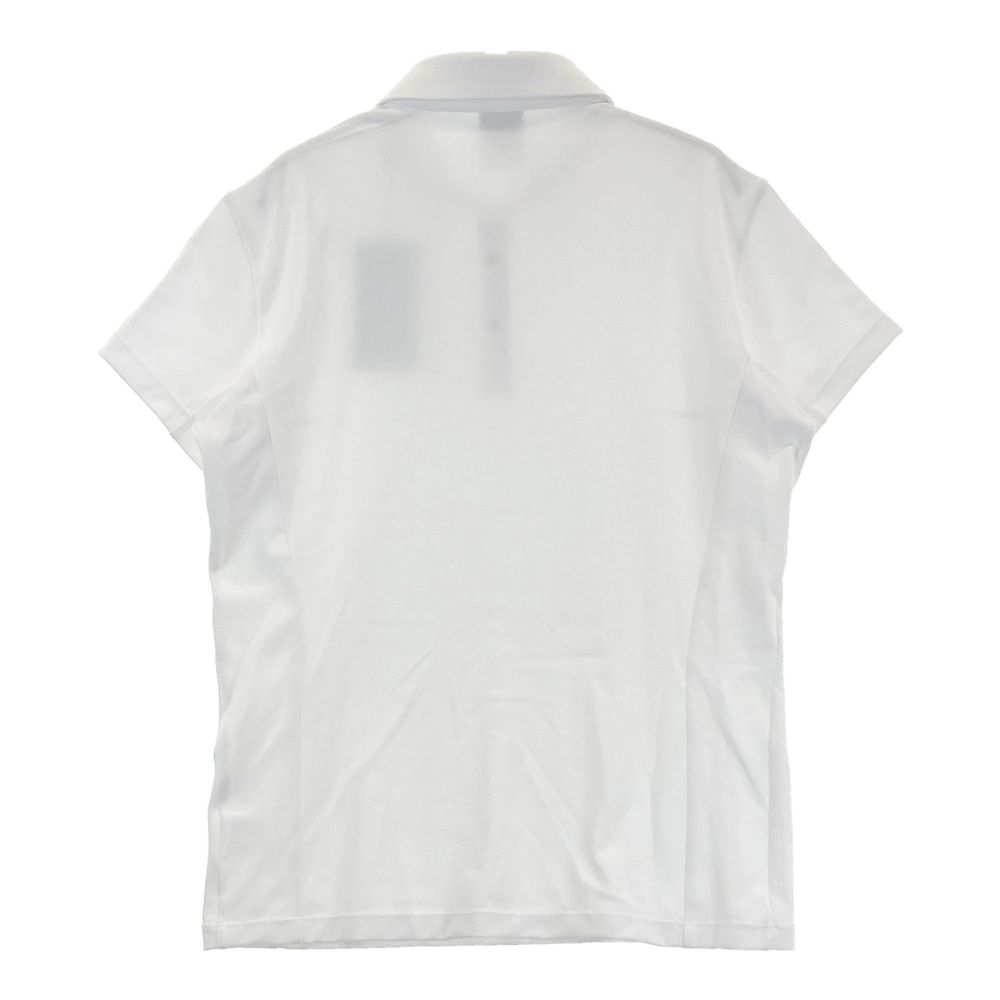 サイズ L GOLF デサントゴルフ モデル ロゴ入り 半袖ポロシャツ ホワイト系 ゴルフウェア レディース ストスト