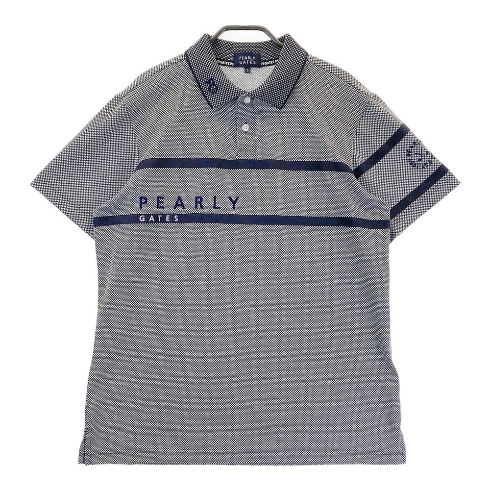 サイズ 5 PEARLY GATES パーリーゲイツ モデル 半袖ポロシャツ ロゴ ネイビー系 240101563020 ゴルフウェア メンズ ストスト