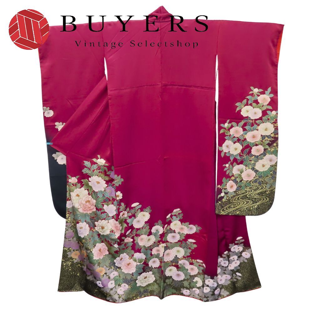 振袖 正絹 ワインレッド 成人式 和装 呉服 和服 きもの レディース 女性