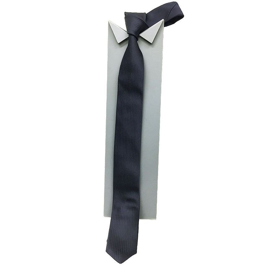 PRADA プラダ ネクタイ ナロータイ 1BM2 シルク100% ネイビー メンズ 新古品 aq11898