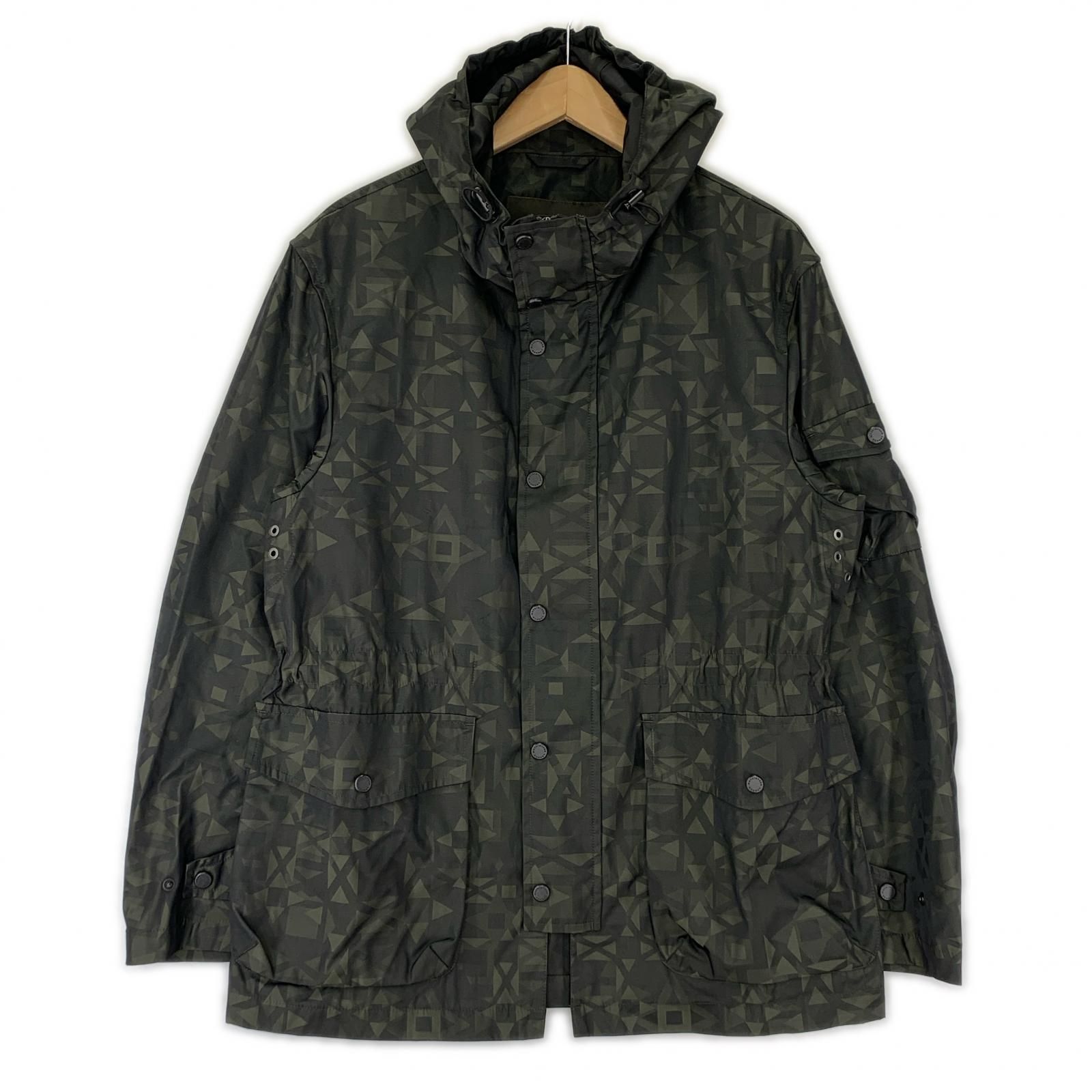 Mackintosh マッキントッシュ 総柄 ジップアップ フーデッドジャケット size 40 ダークグリーン系