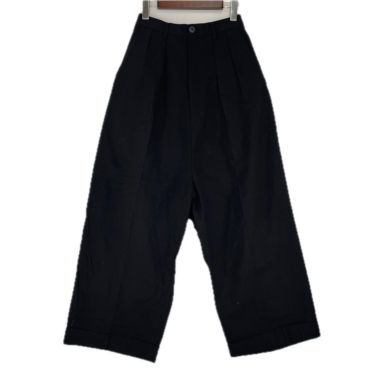 MAISON SPECIAL メゾン ツータック ワイドパンツ size0 ブラック