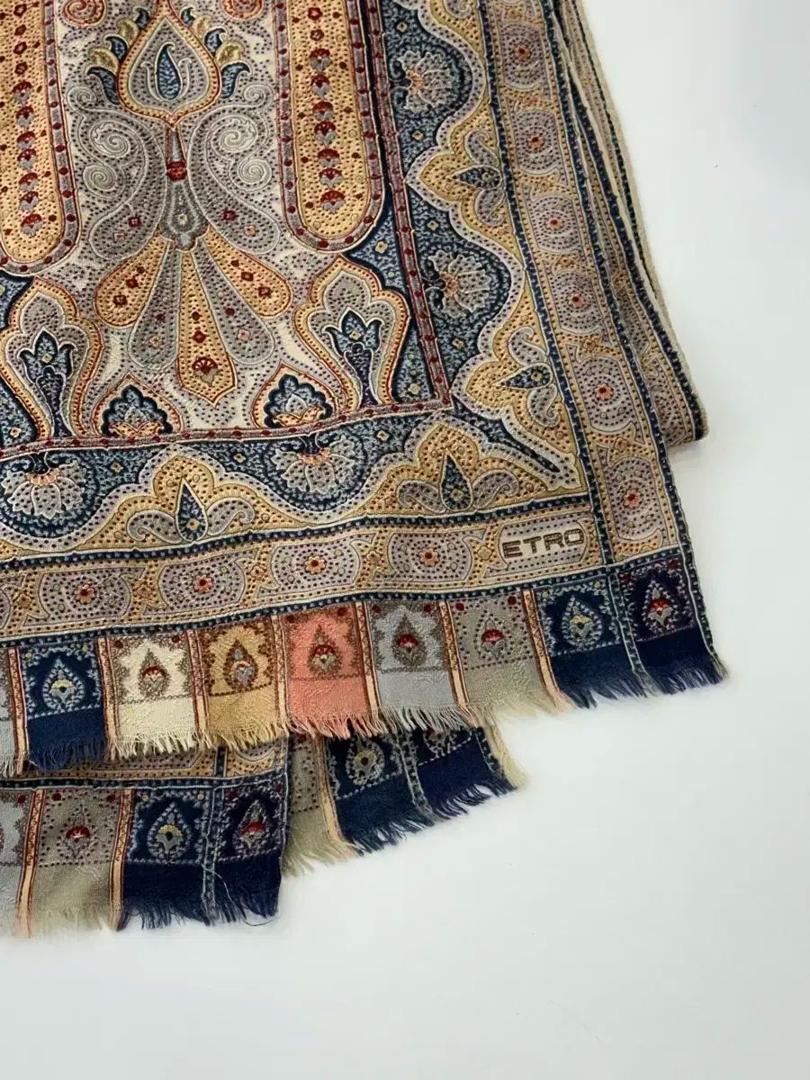 エトロ シルク ウール マフラー ショール