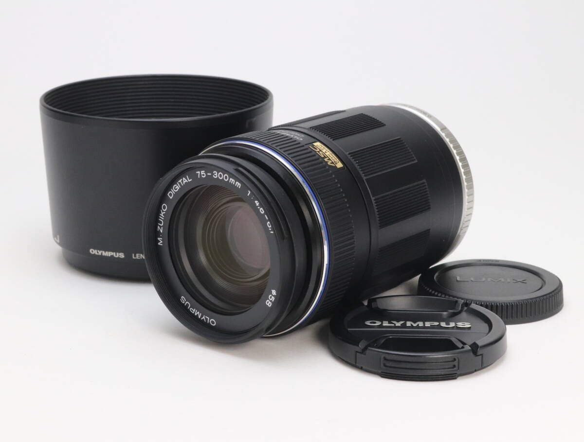 AB- OLYMPUS オリンパス M.ZUIKO DIGITAL ED 75-300mm F4.8-6.7 ブラック 初期不良返品対応 111-42