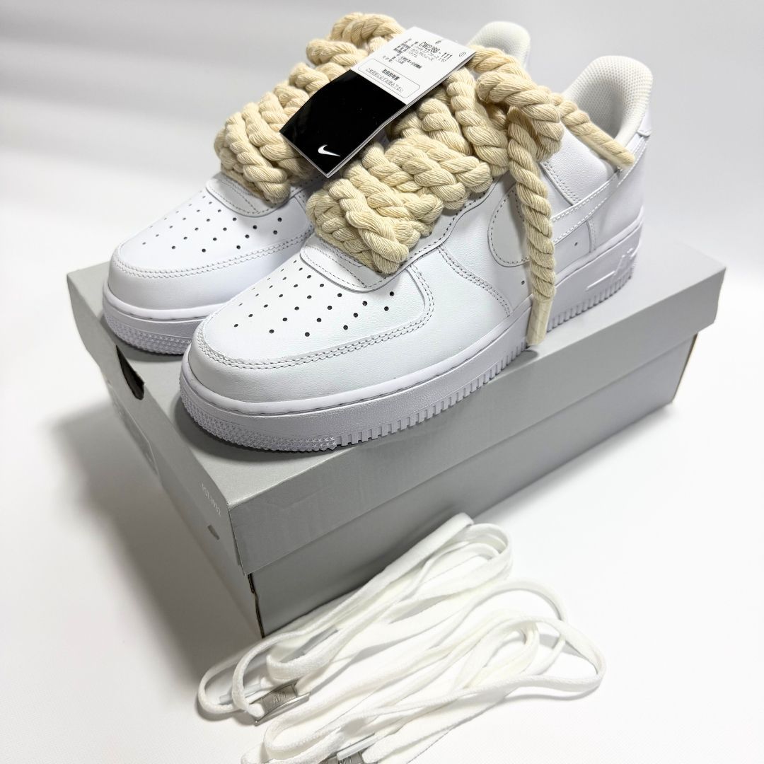 AIR FORCE1 ロープフォース 穴拡張なし 新品タグ付き 純正紐付き 純正