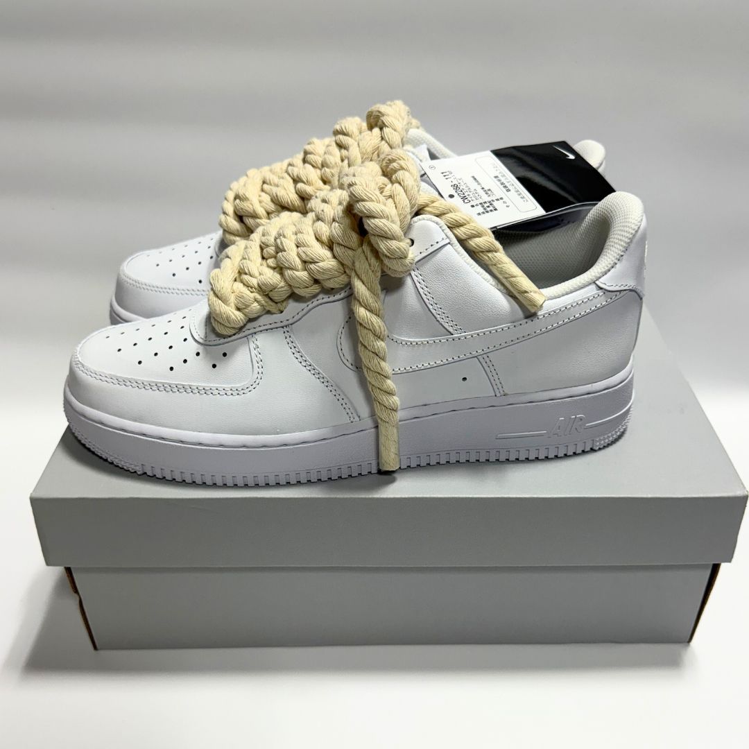 AIR FORCE1 ロープフォース 穴拡張なし 新品タグ付き 純正紐付き 純正