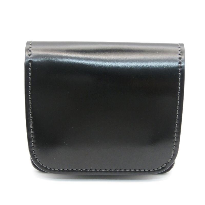WILDSWANS ワイルドスワンズ ミニ財布 シェルコードバン CASA カーサ 二つ折り 馬革 牛革 ブラック 黒 80007213