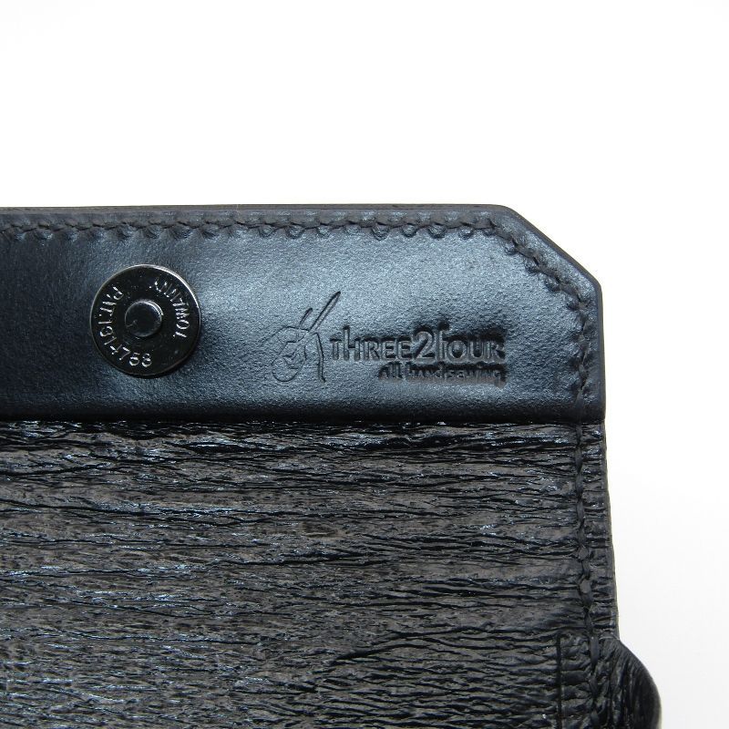 未使用 Three2Four スリーツーフォー カードケース PALM 黒桟  