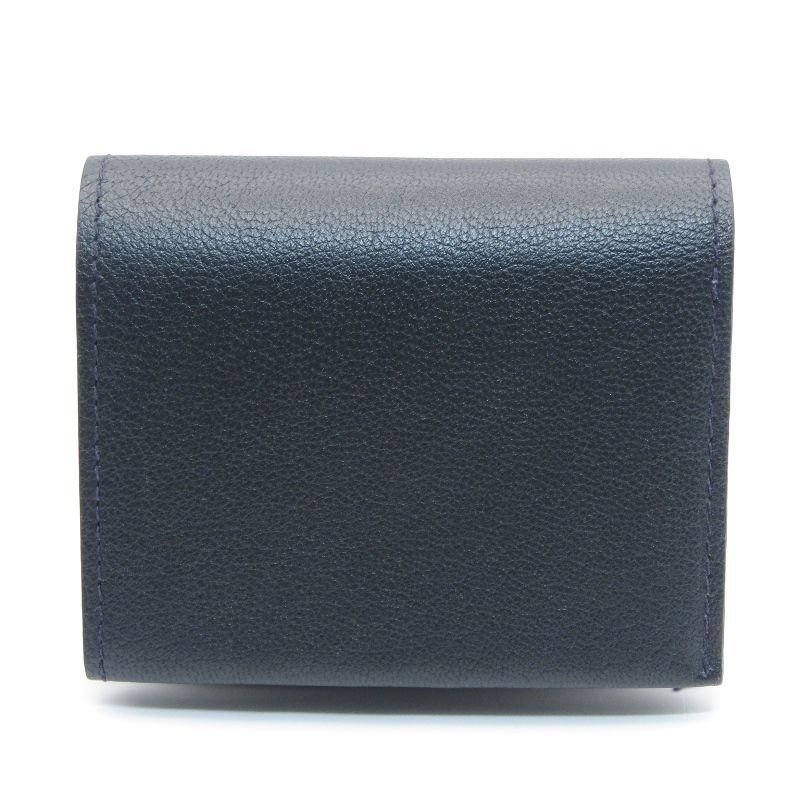 MOLINI モリニ 二つ折り財布 Bif compact wallet ゴートレザー 山羊革 多目的ウォレット イタリア製 Navy