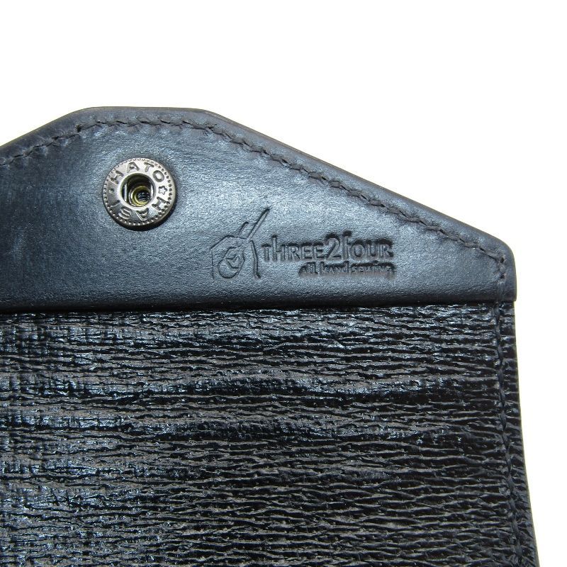 未使用 Three2Four スリーツーフォー 三つ折り財布 RAD 黒桟