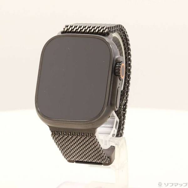 〔 品〕 Apple Watch Ultra 2 GPS Cellular 49mm ブラックチタニウムケース ブラックチタニウムミラネーゼループ 352