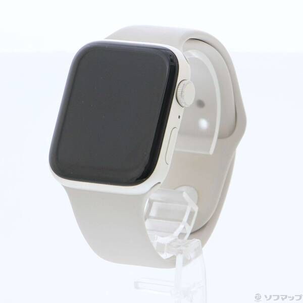 〔 品〕 Apple Watch SE 第2世代 GPS 44mm スターライトアルミニウムケース スターライトスポーツバンド 377