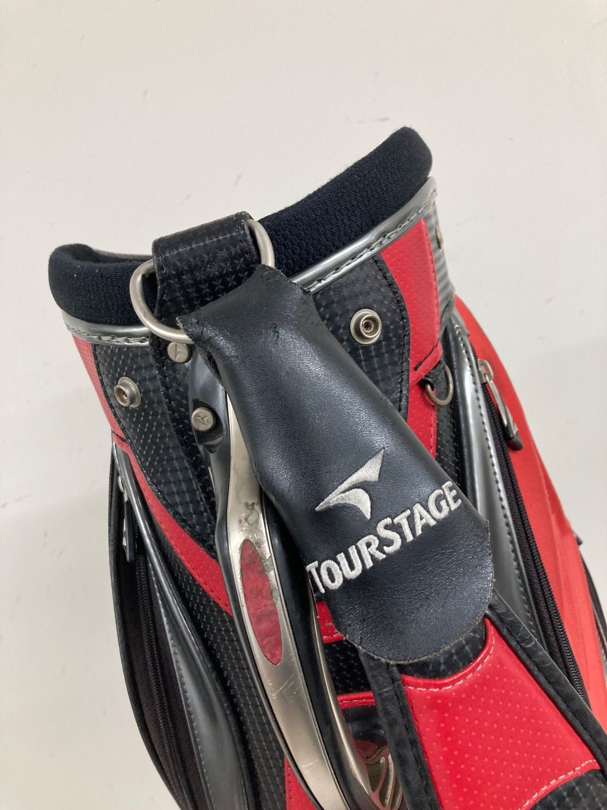 TourStage キャディバッグ 赤黒 未使用品】TourStage キャディバッグ 赤黒 ツアーステージ ゴルフ
