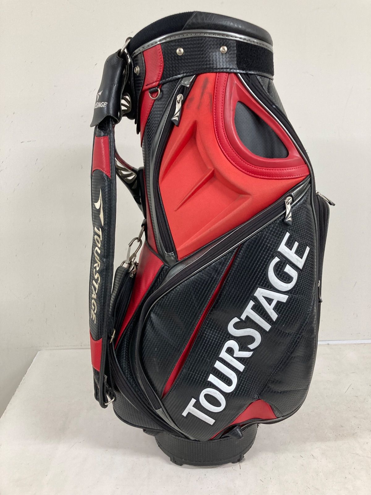 TourStage キャディバッグ 赤黒 ツアーステージ ゴルフバック TOUR STAGE キャディバッグ レッド
