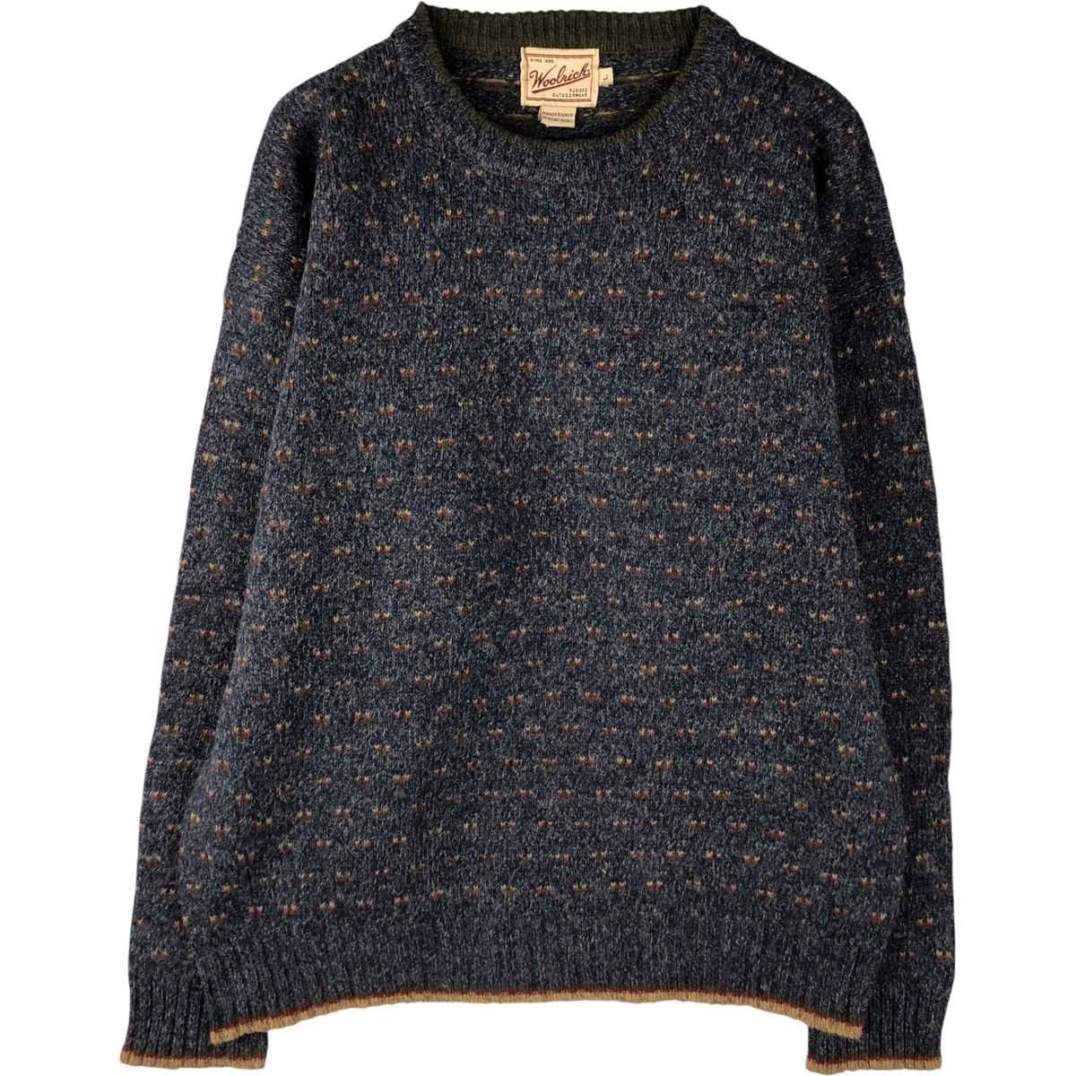 古着 00年代 ウールリッチ WOOLRICH 総柄 ウールニットセーター メンズL相当 eaa593080