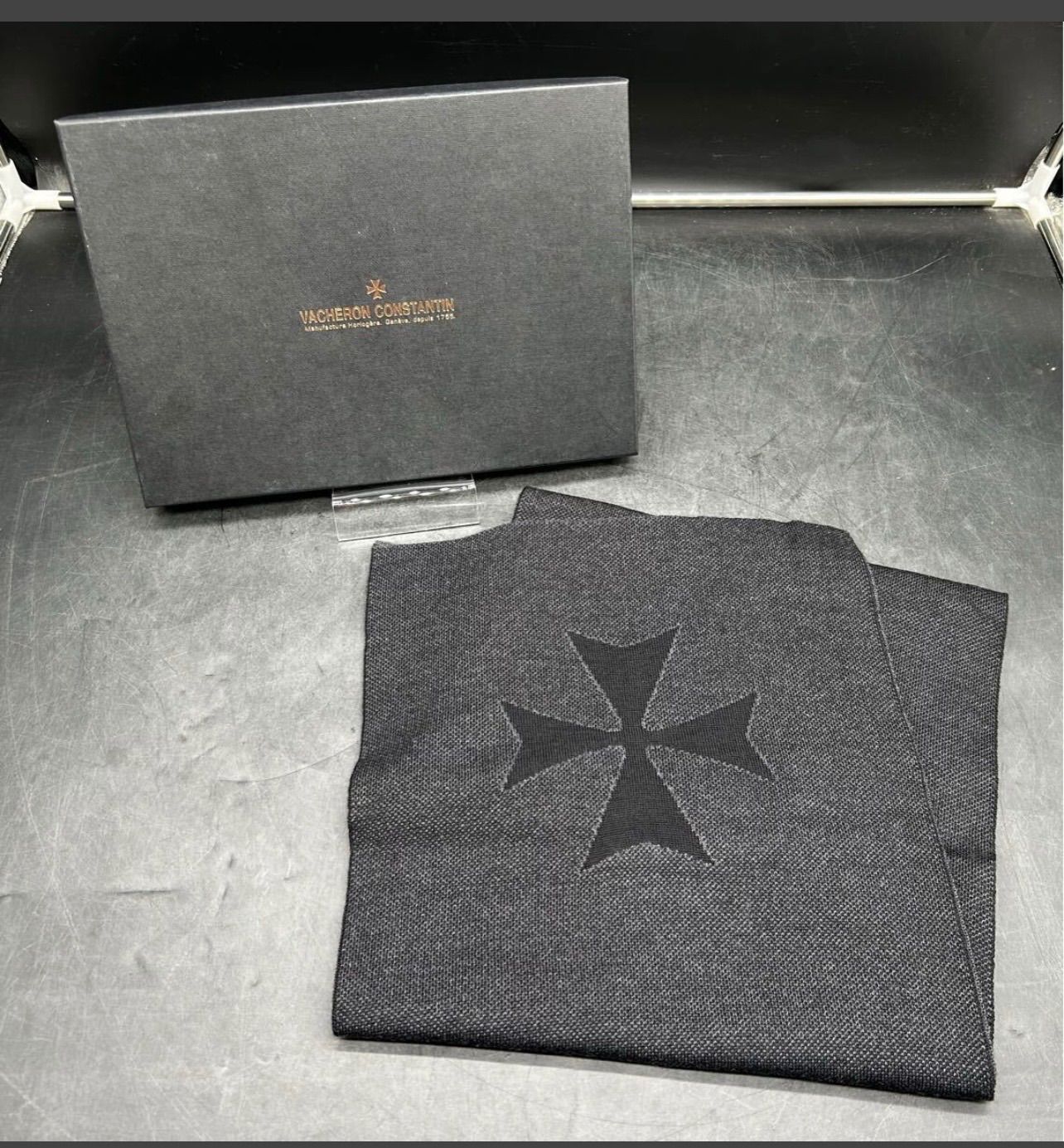 2289 VACHERON CONSTATIN マフラー ブラック き 服飾雑貨 防寒 レディース メンズ