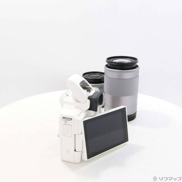 〔 品〕 EOS Kiss M ホワイト ダブルズームキット 258