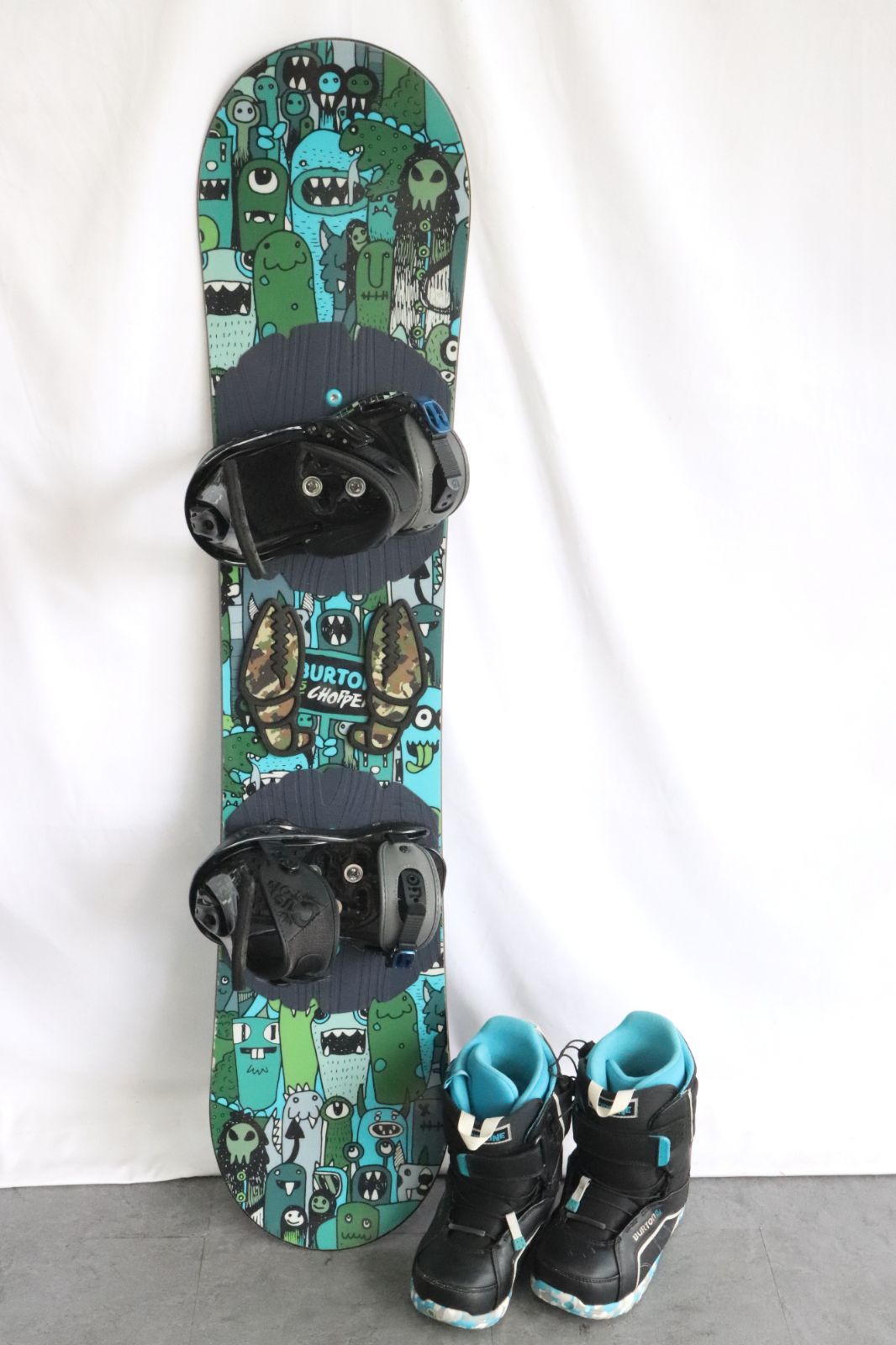 ト長 BURTON バートン スノーボード 板 約125cm バインディング ブーツ 3点セット キッズ IR0S02