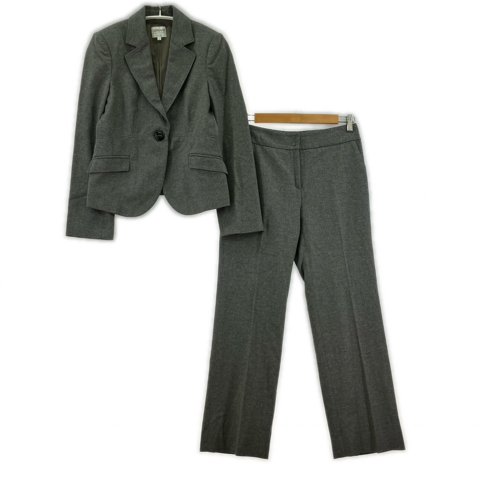 ARMANI COLLEZIONI アルマーニコレッツォーニ 肩パット入りセットアップ size38 グレー