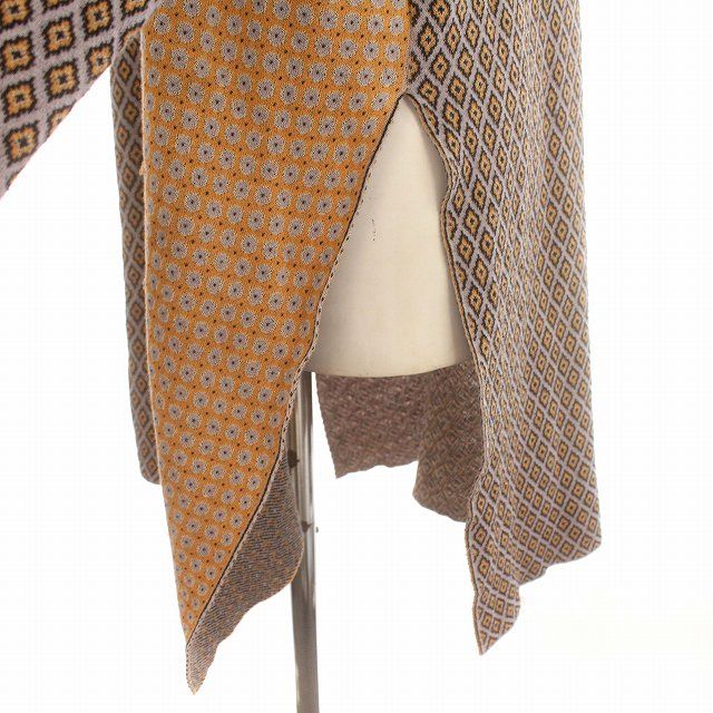 タン TAN カーディガン ニット ロング 長袖 F オレンジ 紫 パープル  