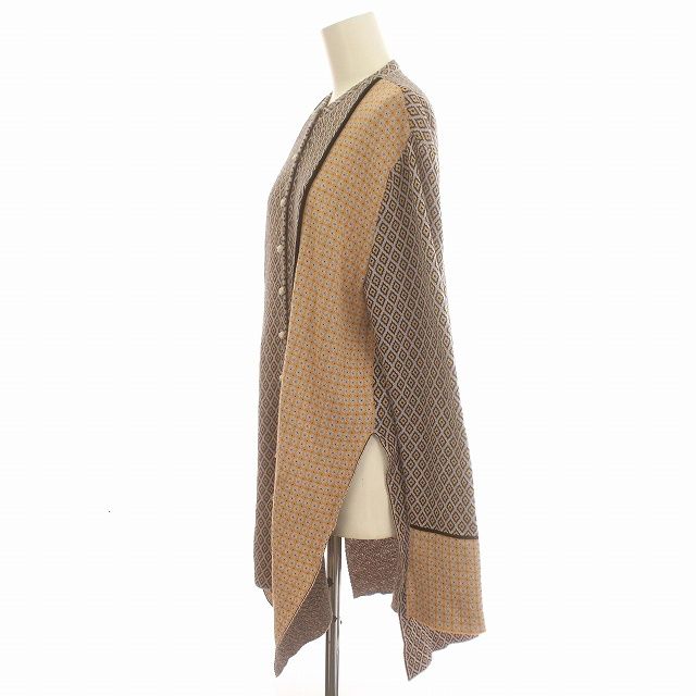 タン TAN カーディガン ニット ロング 長袖 F オレンジ 紫 パープル  